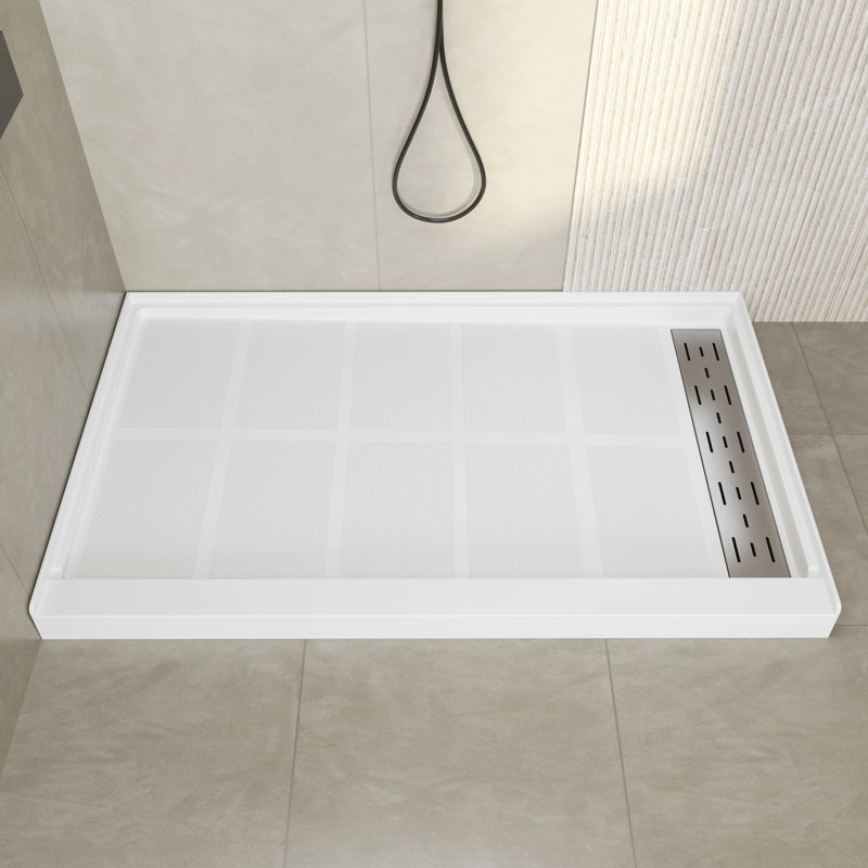 60" W X 36" D Rectangular Single Threshold Shower Base, Right
