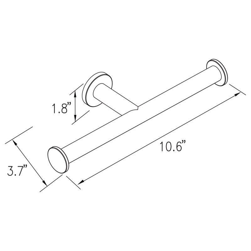 Kubic Open Double Toilet Paper Holder, Stain Nickel