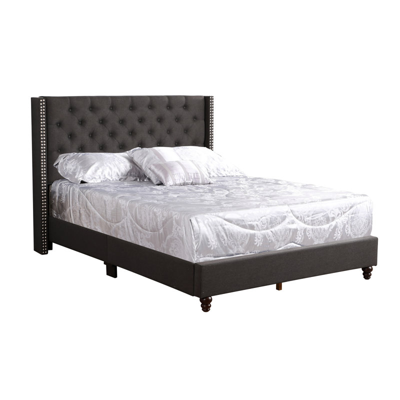 Elegant Transitional Upholstered Bed