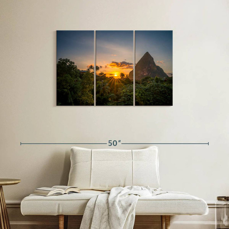 Rorry Pitons At Sunrise, 24" H x 38" W