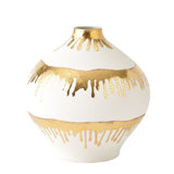 Nuove Vase-Gold Drips-Lg
