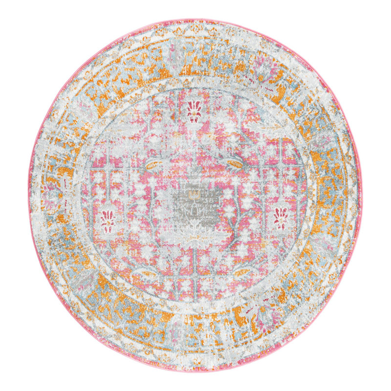 Tapis d'intérieur en polypropylène tissé à la machine Haefner, Rond 3 pi 3 po