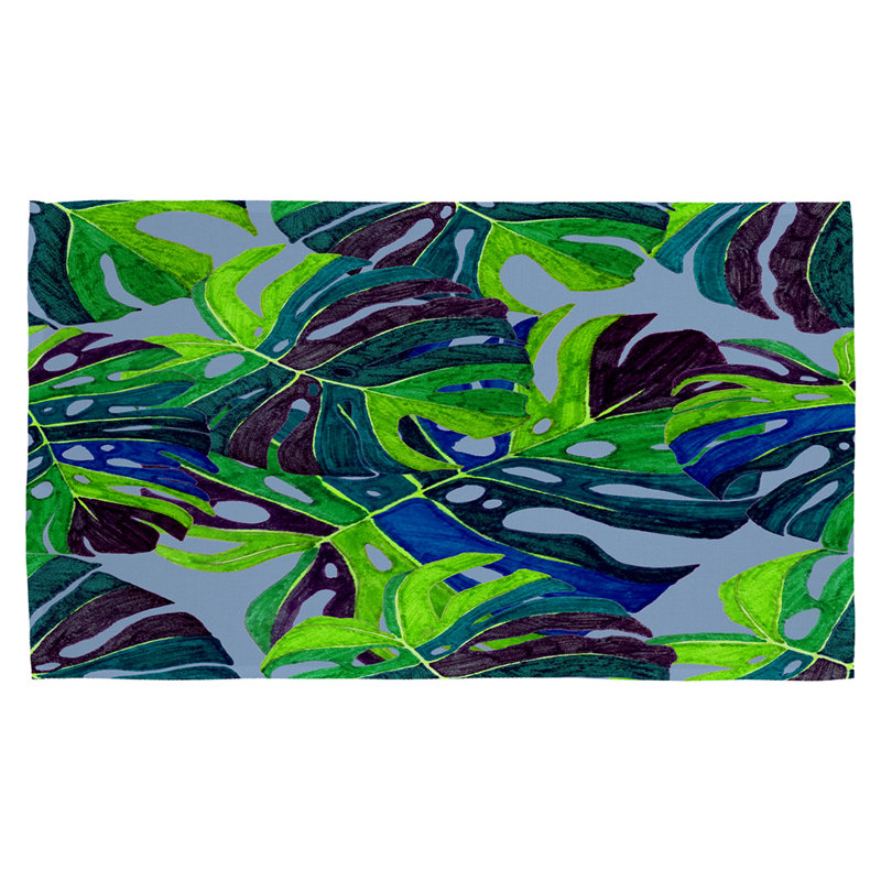 Dubik Floral Waffle Tea Towel Kitchen Towel