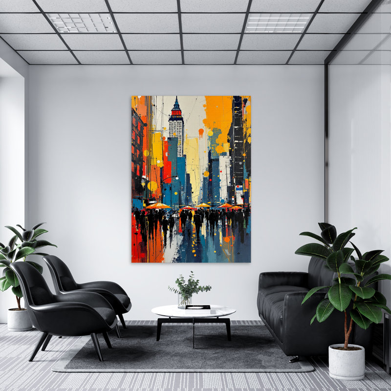 Downtown Rain, 30" H x 20" W