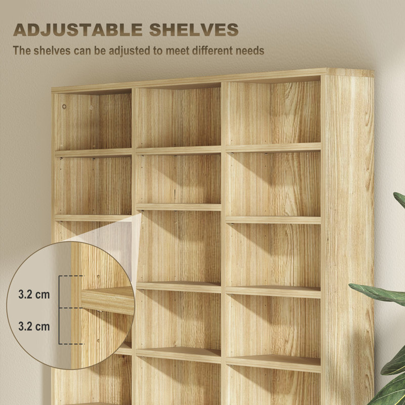 HOMCOM CD/DVD Storage Unit CD Rack, Wood