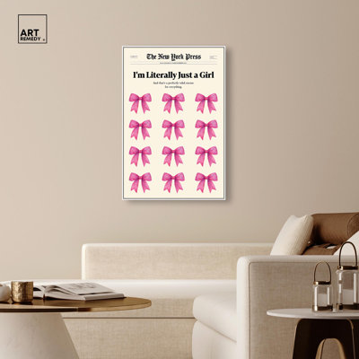 I'm Literally Just a Girl Canvas Trendy Fashion Print by Art Remedy