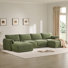 Canapé modulaire avec repose-pieds 6 pièces Bodhild 151 "Boucle