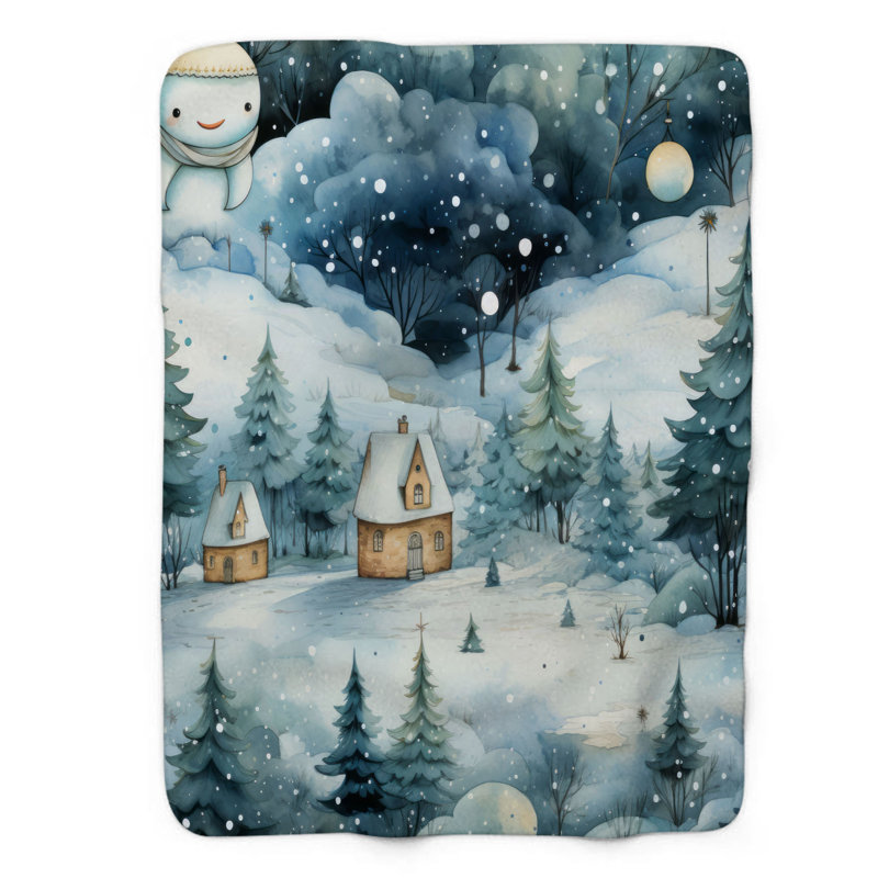 Snowy Bliss - couverture 1 pièce, L 60 po x L 80 po