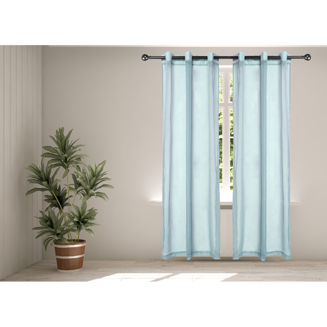 Hayneville Polyester Sheer Curtain Pair (Set of 2) Ebern Designs Curtain 