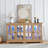 LED Curio Display Cabinet Antique Display Cabinet with Glass Doors Adjustable Shelves-1217867657
