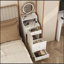 Ensemble de coiffeuse 3 en 1 avec miroir et lumière, petit ensemble de coiffeuse avec station de recharge, 2 tiroirs et espace de rangement ouvert, avec tabouret rembourré, bureau de coiffeuse compact-1521045260