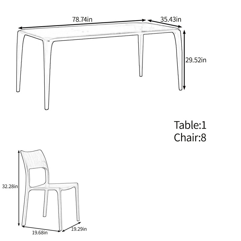 Black Walnut table set