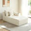 Canapés d'angle à compression, canapé méridienne Cloud en tissu peluche, blanc moderne pour la maison