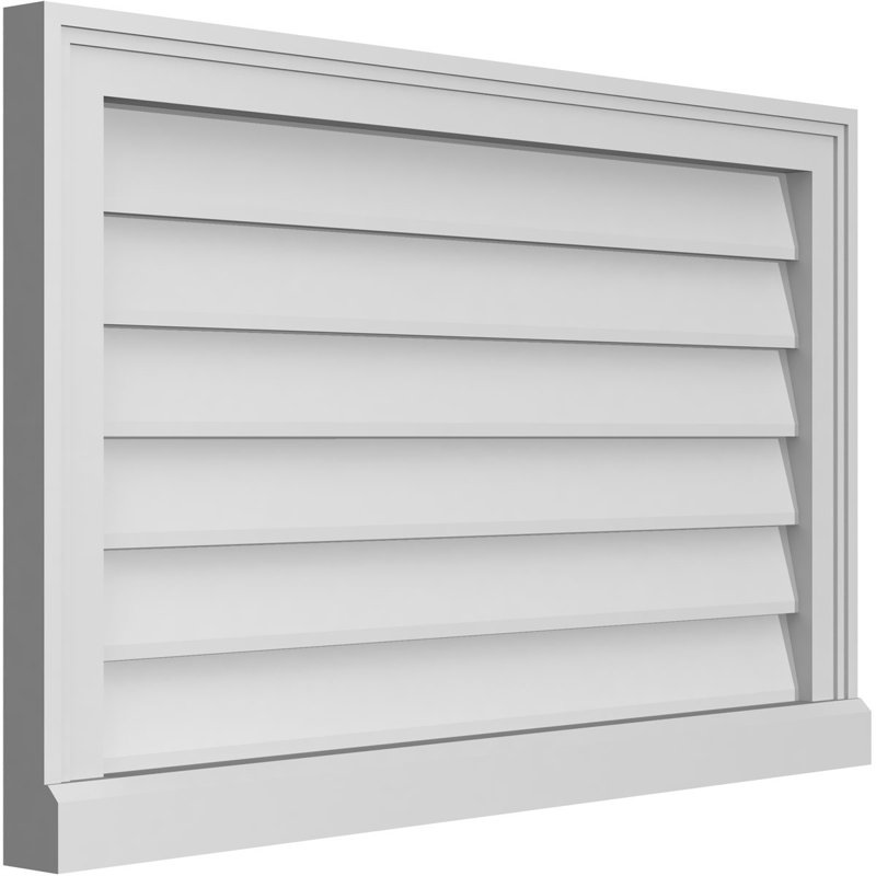 Cadre de seuil Brickmould, brun clair apprêté, H 20 po x l 32 po x P 2 po