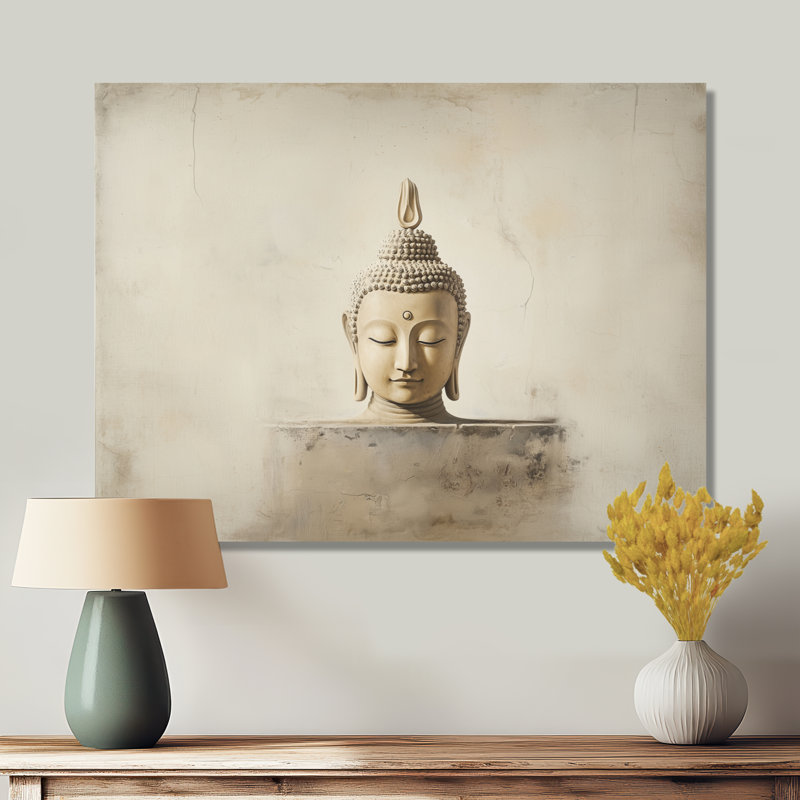 Bouddha minimaliste, tradition mystique du Bouddha I - impression murale, H 34 po x l 44 po, Toile tendue, Ne s’applique pas