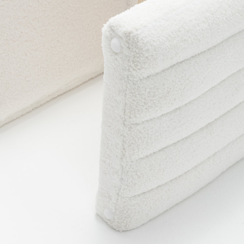 Repose-pieds capitonné standard, Blanc