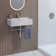Claire Ceramic Rectangular Wall Mount Bathroom Sink with Overflow