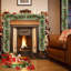 2cm Lighted Faux Pine Garland with Lights