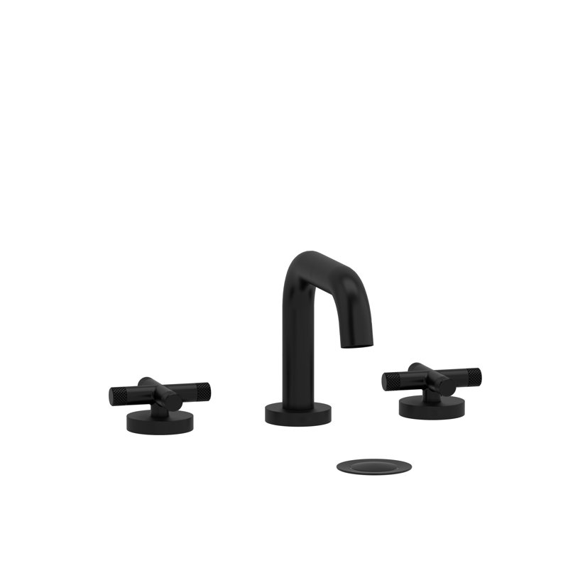 Riu™ Widespread Lavatory Faucet with U-Spout, Black, Lever Handle