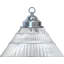 1-Light Indoor Brushed Nickel Single Pendant with Clear Ribbed Glass Bowl Shade-11801657