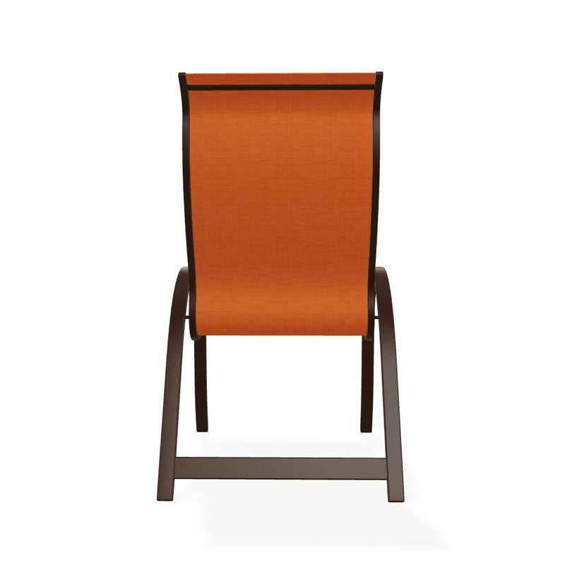 Aruba 1 Outdoor Dining Armchair, Canvas Tangerine Sunbrella® Canvas, Textured Kona