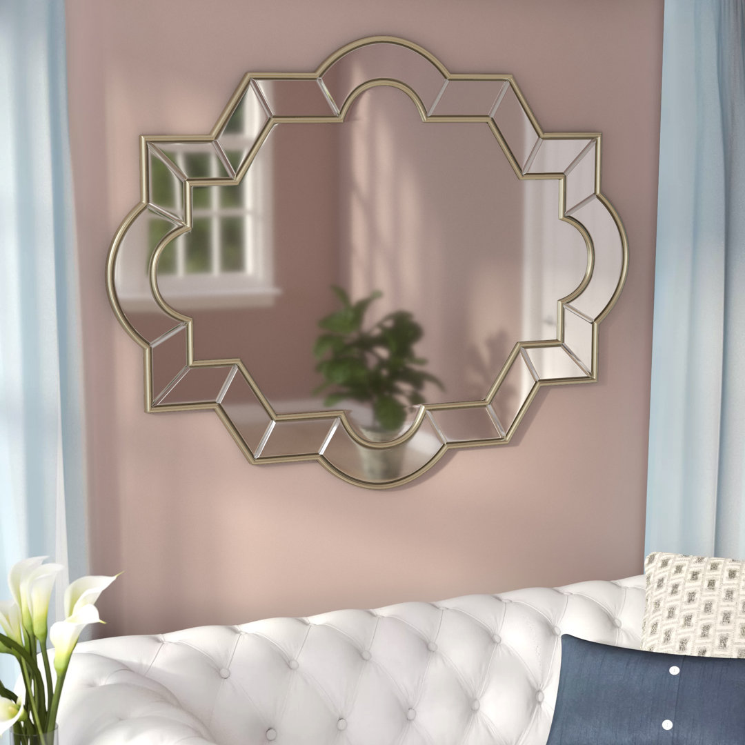 Azusa Wood Flat Wall Mirror Mercer41