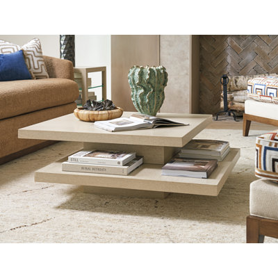 Sunset Key Pedestal Coffee Table with Storage