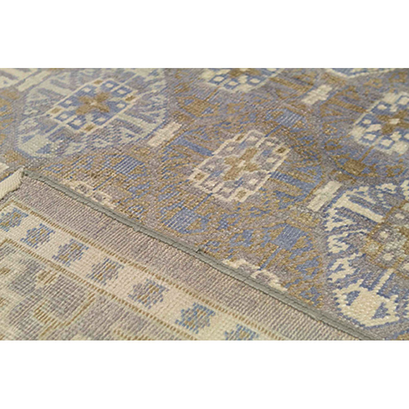 Tapis gris clair et gris clair noué à la main de haute qualité