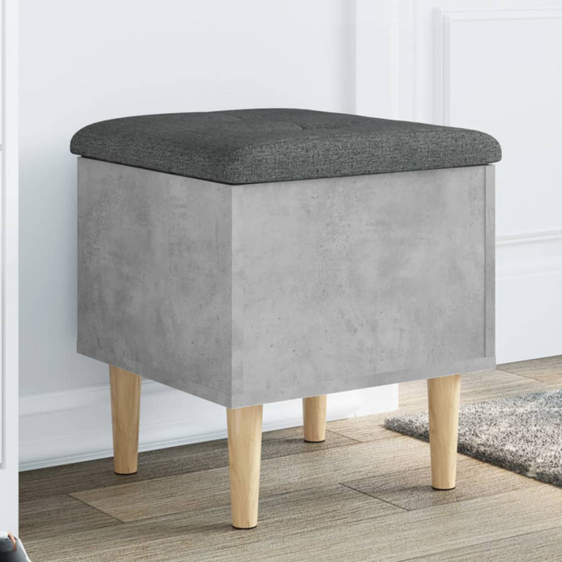 Antlia 42cm Wide Square Solid Colour Ottoman with Storage