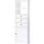 Grande armoire en blanc - 3 tiroirs, tablettes réglables, 3 pièces pour garder l'eau à la maison