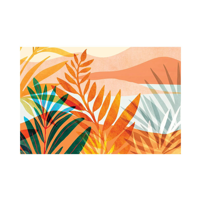 Summer Rainforest - Wrapped Canvas Graphic Art 1 Piece Wrapped Canvas Wall Art, 66.04cm H x 101.6cm W x 1.91cm D