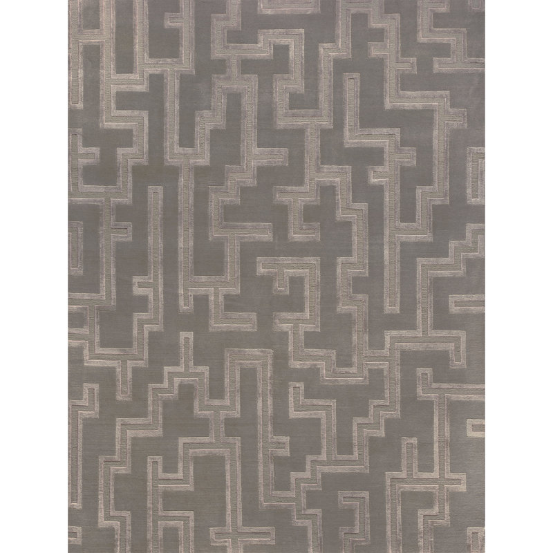 Rectangle Area Rug in Cloud/Gray/Ivory, Rectangle 8' x 10', Gray