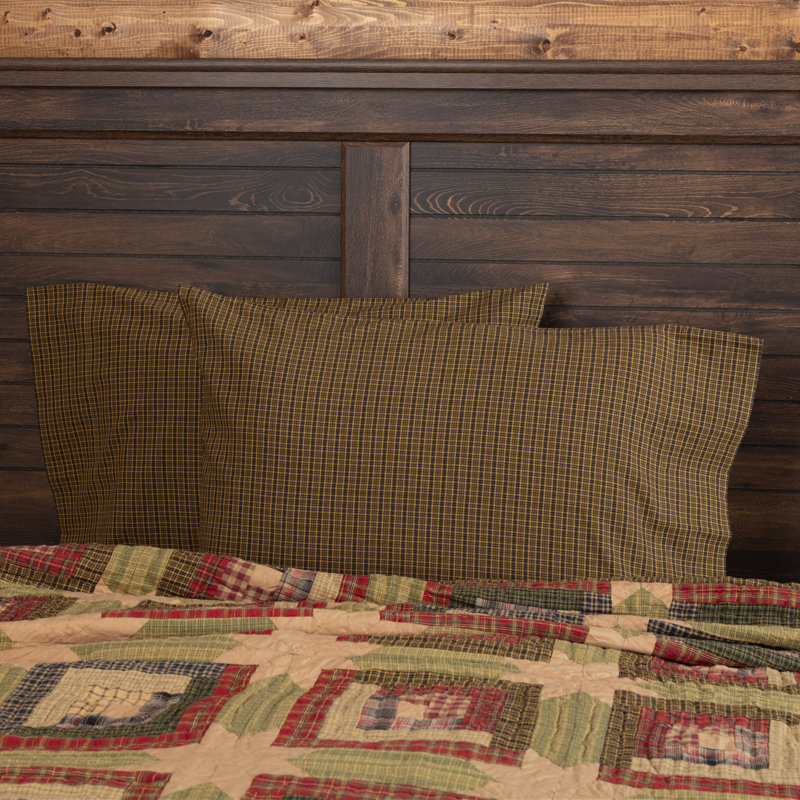 Tea Cabin 100% Cotton Plaid - Set of 2