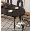 Table de salle à manger de style français rétro ovale en bois massif avec tiroirs-110585002