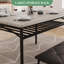 Ensemble de table et de chaises pour 4 personnes, table de cuisine avec banc et tabourets, gris-1784045400