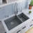 33.88'' L Double Bowl Granite Kitchen Sink-127889616