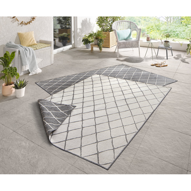 Malaga Flatweave Light Grey Rug, Rectangular 120 x 170cm