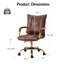 Chaise de travail en similicuir avec accoudoirs rembourrés Lundgren-70066925