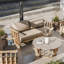 Teimur LUCCA 4 Seater Lounging Set with Coffee Table - Acacia wood