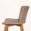 Ensemble de 2 tabourets de bar d'extérieur Lymington avec bois de teck et osier brun clair-1141469476