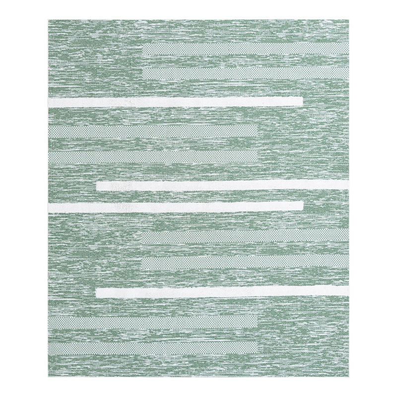 Jermeka Cotton Geometric Indoor Rug, Rectangle 8'2" x 10'