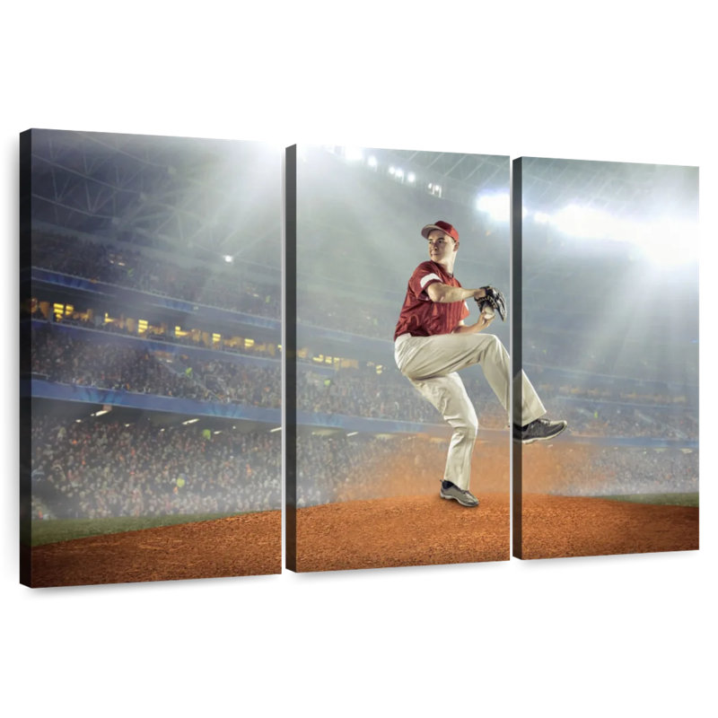 Sireci Baseball Pitcher Stance, 28" H x 45" W