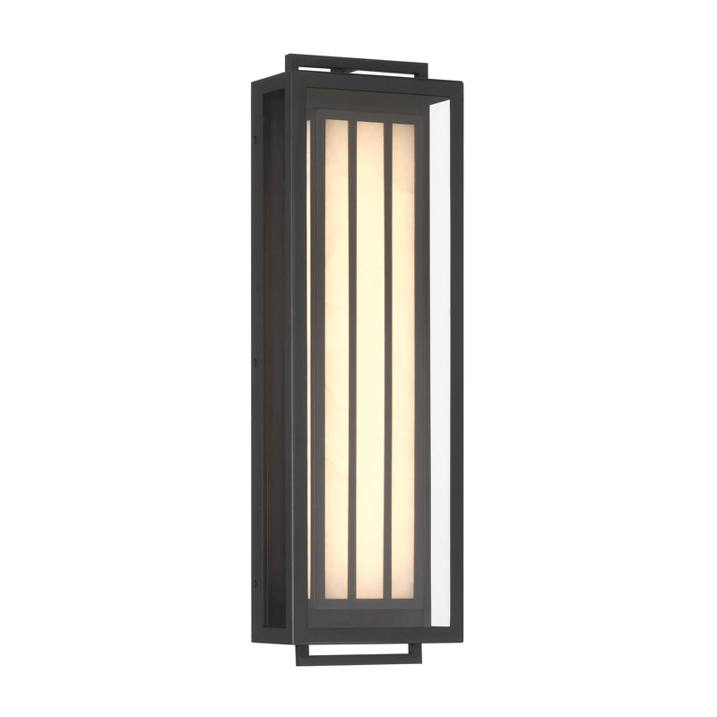 Hokku Designs Lavina - 1 Light Outdoor LED Wall Mount In Sand Coal Finish, 20, 11.07" H x 22" W x 6.75" D