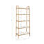 Unité de rangement d'inspiration Mid-Century - structure en bois massif, cadre blanc à 5 tablettes-125282908