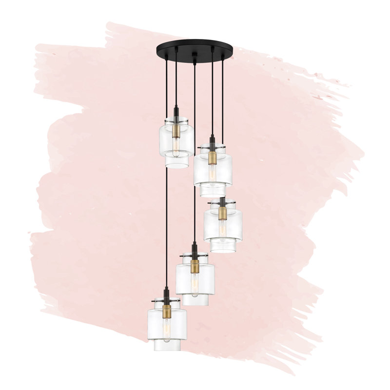 Luminaire suspendu en pot à 5 lumières Dellarae