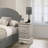Traditional Nightstand In Silver Champagne-248516856