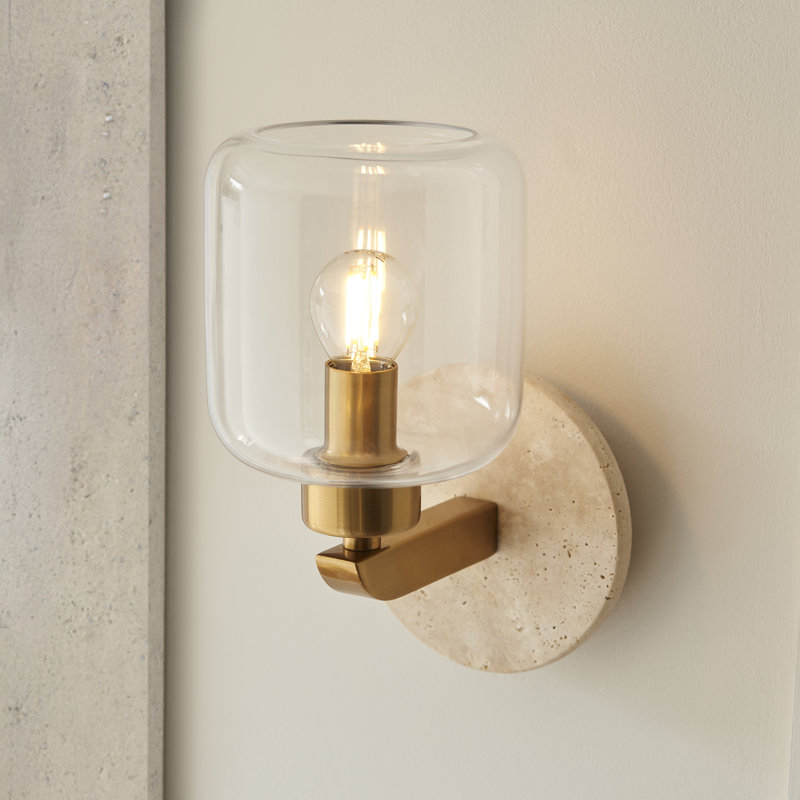 Tarlo Wall Sconce, Beige Marble