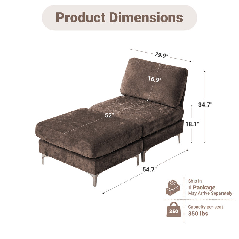 Tennielle Foam Chenille Accent Chair, Brown