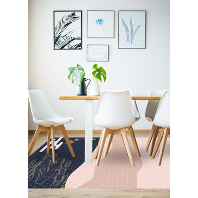 Denten Vinyl Machine Printed Area Rug