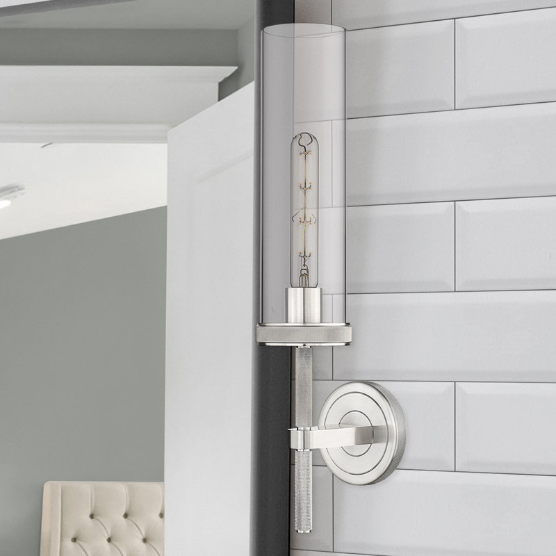 Applique murale 1 lumière 12 po Lincoln, Plaqué couleur fumée, Zinc patiné
